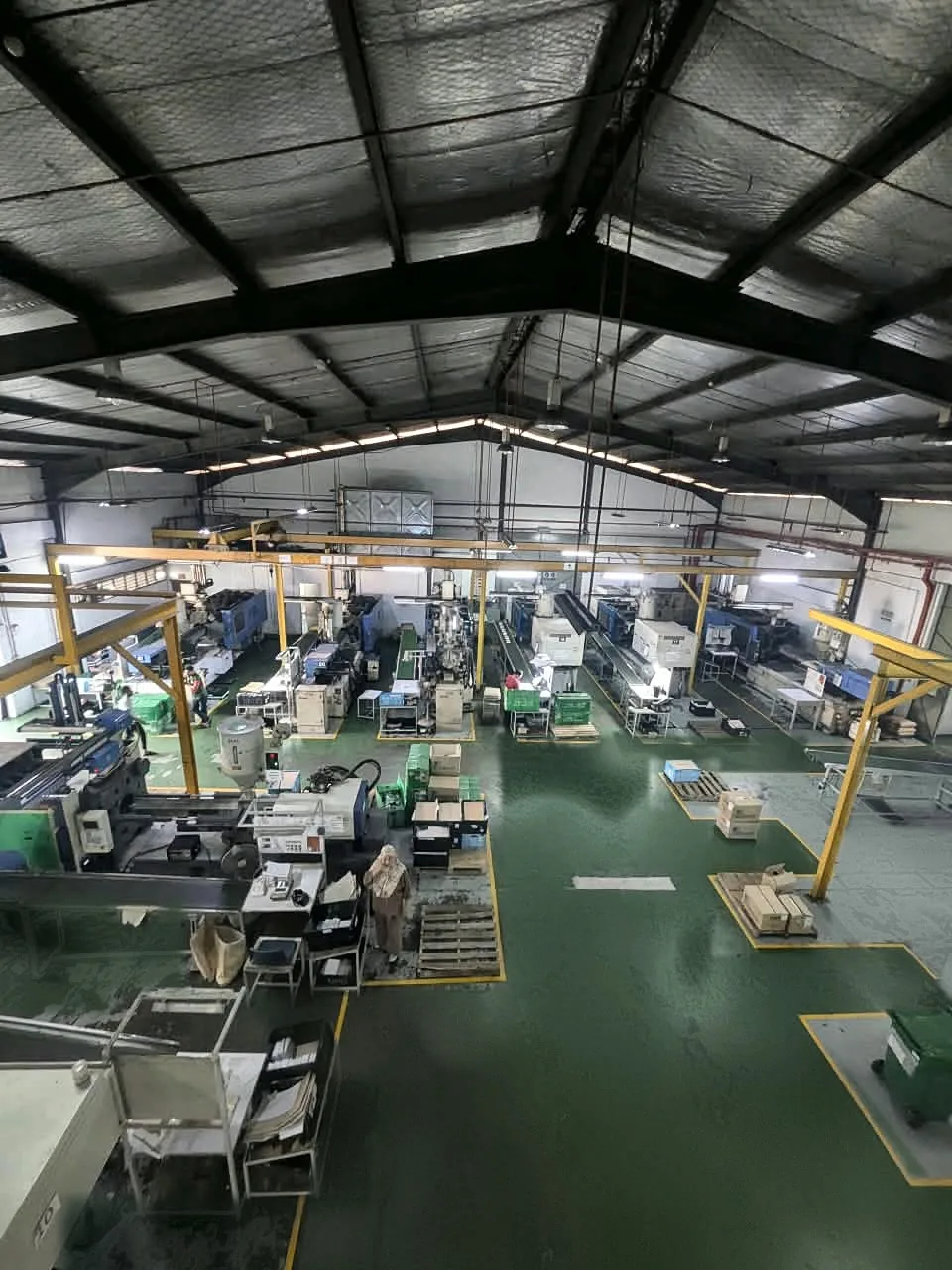 Injection moulding production floor at Industri Nikkoplas, Johor Bahru